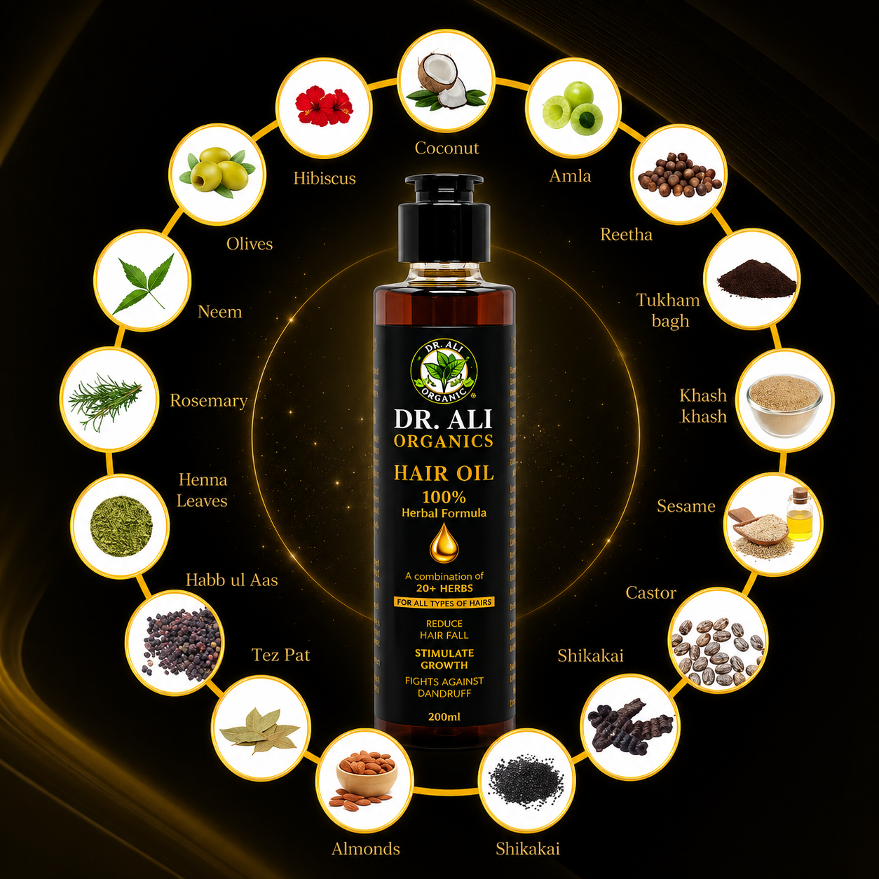 Dr Ali Organic Hair Oil – Stop Hair Fall & Fast Hair Growth in Pakistan”
